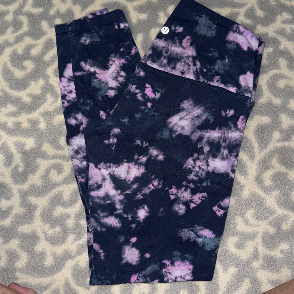 ✨🩷lululemon Align🩷✨EUC S10 High-Rise Pant 28" in Tie Dye Mineral Blue Multi. - Picture 6 of 8